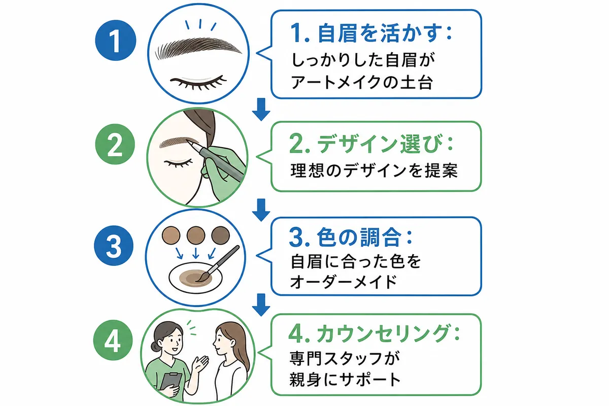 毛深い眉を活かすデザインと技術の選び方