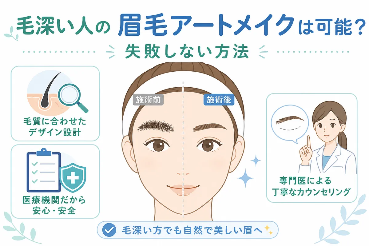 毛深い人の眉毛アートメイクは可能？失敗しない方法