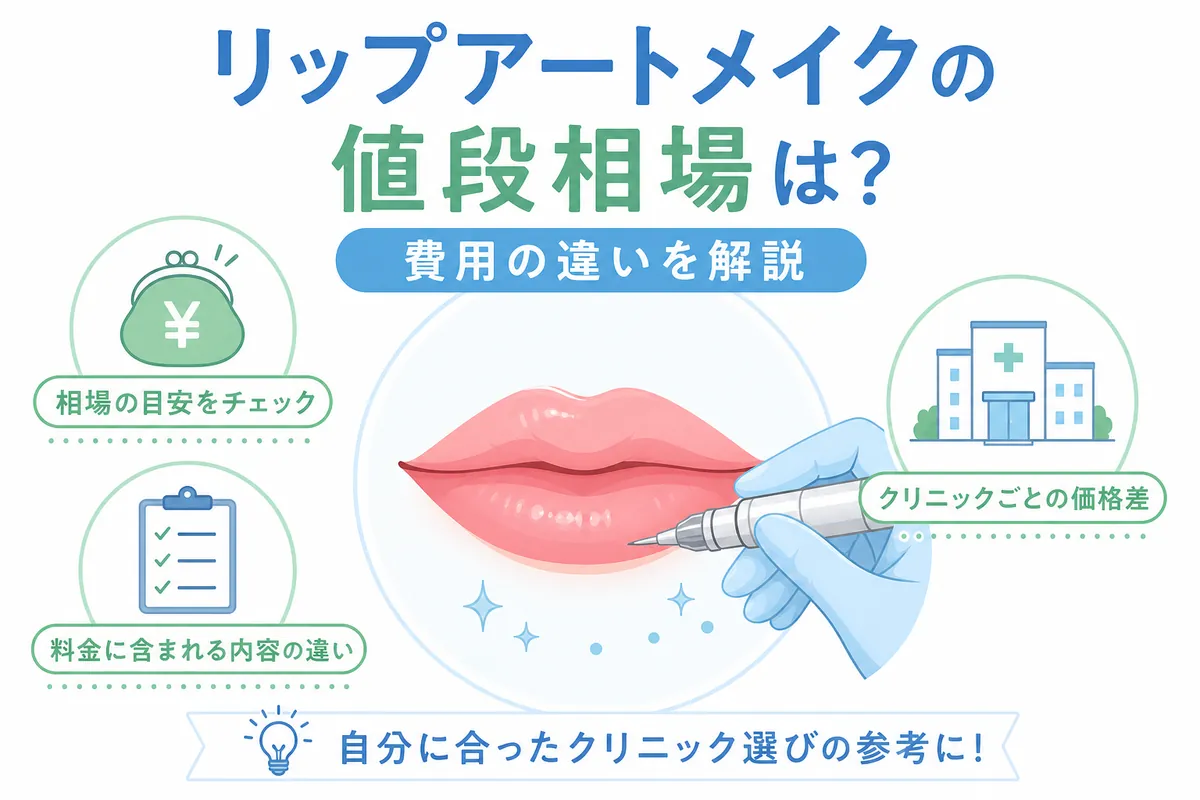 リップアートメイクの値段相場は？費用の違いを解説