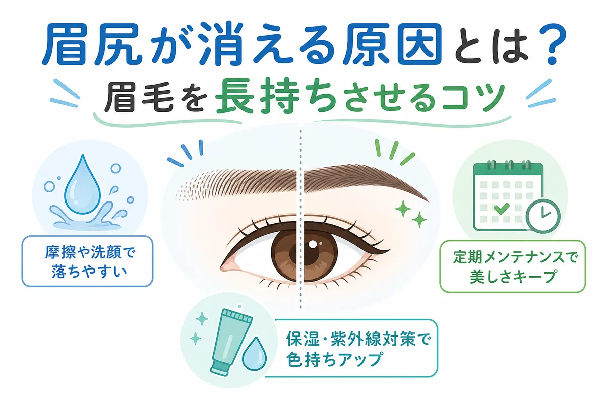 眉尻が消える原因とは？眉毛を長持ちさせるコツ