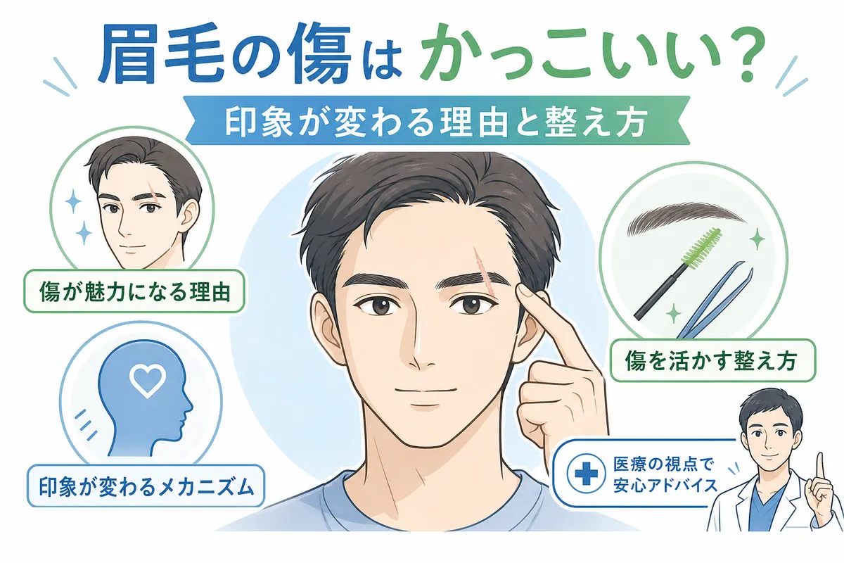 眉毛の傷はかっこいい？印象が変わる理由と整え方